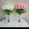 10Pcs PE Foam Tulip Bouquet for Wedding & Garden Decor 6