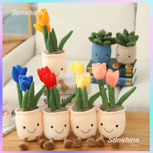 New Jelly Cat New Year Creative Home Tulip Flower 1