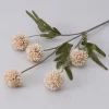 5-Head Silk Dandelion Flower Ball with Green Leaves for Wedding & Home Decor 4