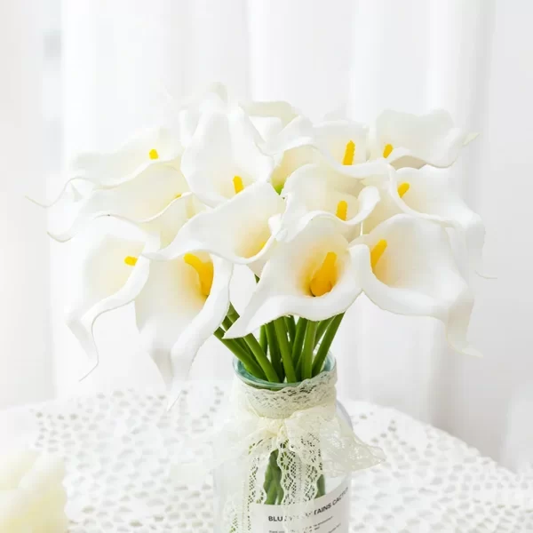 6pcs Calla Lily - Artificial Flowers for Wedding, Party & Home Decoration 1