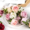 100PCS Artificial Flowers DIY Candy Box Cake Wreath Wedding Party Decor 3