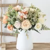 Autumn White Silk Rose Bouquet for Wedding & Home Decor 3