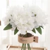 5PCS Big Hydrangea Peony Artificial Flowers 4