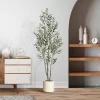 Artificial Olive Tree with White Planter 2