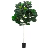 GlowSol Artificial Fiddle Leaf Fig Tree (5.2 Ft) 5