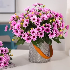 Colorful Silk Daisy Artificial Flowers for Home Wedding Garden Party Decoration 1