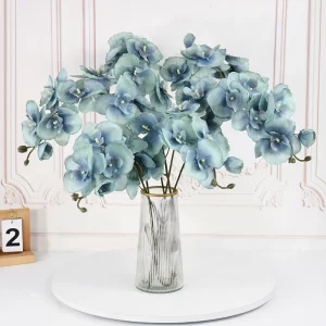 9 Heads Butterfly Orchid Artificial Silk Flowers for Wedding Home Decor 1