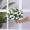 Rose & Eucalyptus Bouquet - Artificial Flowers for Wedding & Home Decor 5