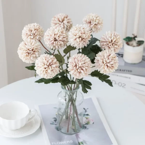 Silk Chrysanthemum Bouquet for Wedding & Home Decor Arrangements 1