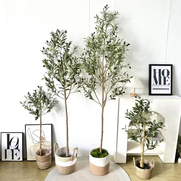 Artificial Olive Plant with High Branches 1