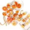 Autumn Orange Silk Artificial Flowers for Home, Garden & Wedding Decor 3