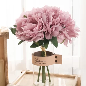 5PCS Big Hydrangea Peony Artificial Flowers 1