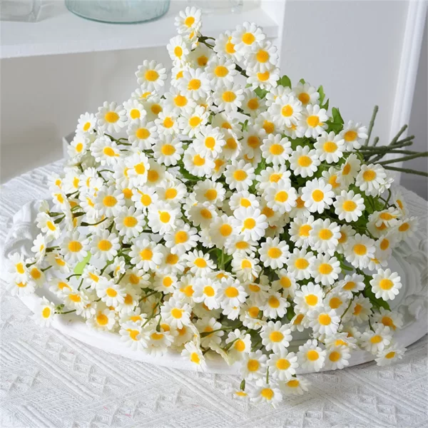 30 Heads Chamomile Artificial Daisies for Wedding & Photography Props 1