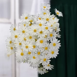 5 Heads Artificial Daisy Bouquet for Wedding Party Garden Vase Decoration 1