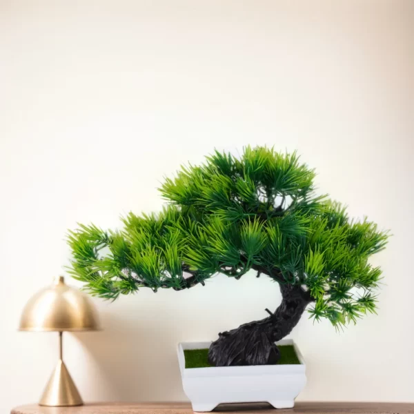 Green Artificial Bonsai Tree Potted Flower 1