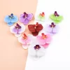 10Pcs 6CM Artificial Butterfly Orchid Flowers for DIY Wreath & Scrapbooking 3