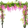 2Pcs Wisteria Hanging Vine for Wedding Arch & Garden Decor 5