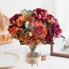 Burgundy Peony Bouquet – Vintage Silk Wedding Flowers 2