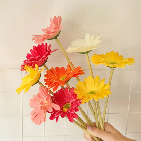 38.5cm PU Gerbera – INS Style Artificial Floral Wedding Decor 1