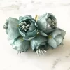 6Pcs Tea Bud Roses Bouquet - Artificial Flowers for DIY Wedding & Home Decor 2