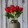 5/10/20Pcs Long Stem Red Roses – Faux Flowers for Home & Wedding 2