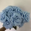 9 Heads Blue Rose Artificial Bouquet for Wedding Living Room Decoration 4