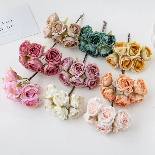 Mini Silk Rose Bouquets for DIY Wreaths & Holiday Decor 1