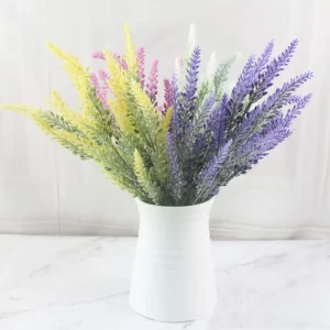 Lavender Fake Bridal Bouquet - Artificial Flowers for Wedding & Home Decor 1