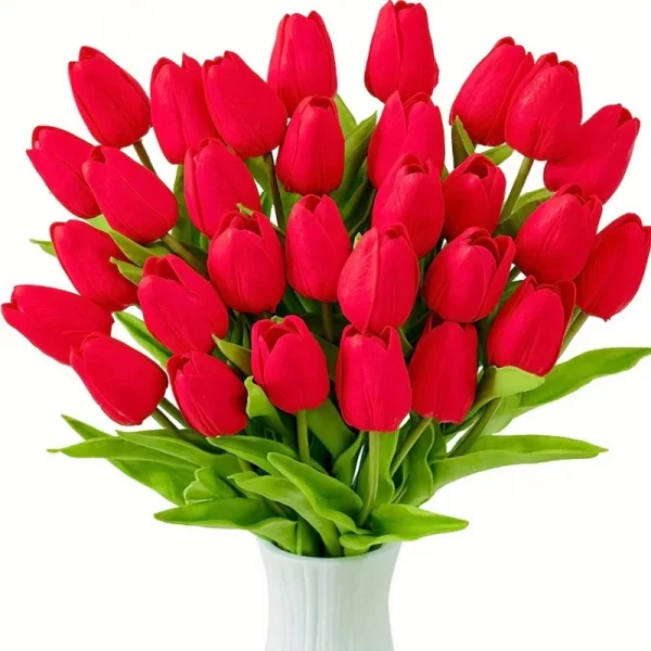 5/7/9/11/13 Bundles Real Touch Artificial Tulips for Home & Wedding Decor 1