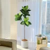 70-130cm Ficus Tree – Faux Magnolia & Monstera Branches 2