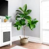 74/105cm Artificial Ficus Tree with Banyan Leaves 2