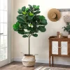 GlowSol Artificial Fiddle Leaf Fig Tree (5.2 Ft) 2