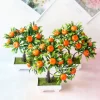 Artificial Bonsai Mandarin Orange Fruit Tree 2