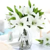 5Pcs White Lily - 38cm Artificial Flowers for Wedding & Home Decoration 3