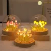 Artificial Tulip Flower LED Night Light – Handmade Bedside Lamp for Home & Gifts 2