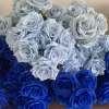 9 Heads Blue Rose Artificial Bouquet for Wedding Living Room Decoration 5