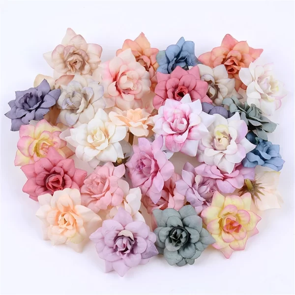 10Pcs Silk Rose Heads – DIY Wedding & Craft Decorations 1