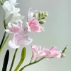 High-Quality Artificial Freesia Flowers White Wedding Spring Decor 4