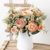 Autumn White Silk Rose Bouquet for Wedding & Home Decor 2