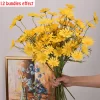 5-Head Daisy Bouquet - 52cm Silk Artificial Flowers for Home & Wedding 5