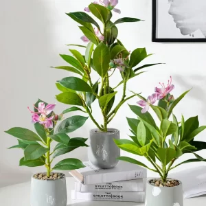 Artificial Azaleas Plant with Faux Ficus Leaves 1