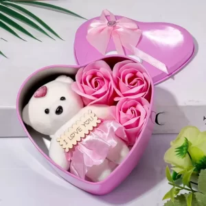 Bear Soap Rose Gift Box - Valentine’s, Wedding & Birthday Decoration 1