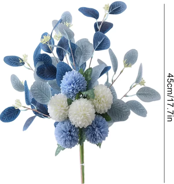 Blue & White Hydrangea – Elegant Silk Floral Decoration 1