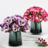 5 Heads Pansy Bouquet - Artificial Flowers for Wedding & Home Balcony Decor 5