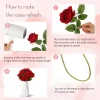 Artificial Red Roses Realistic Fake Flower Branch for Wedding Home Decor (5-20PCS) 5