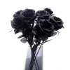 5/10/20Pcs Black Silk Roses for Gothic Wedding & Halloween Decor 5