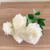 9-Head Ivory White Rose Bouquet – Elegant Faux Wedding Floral 4