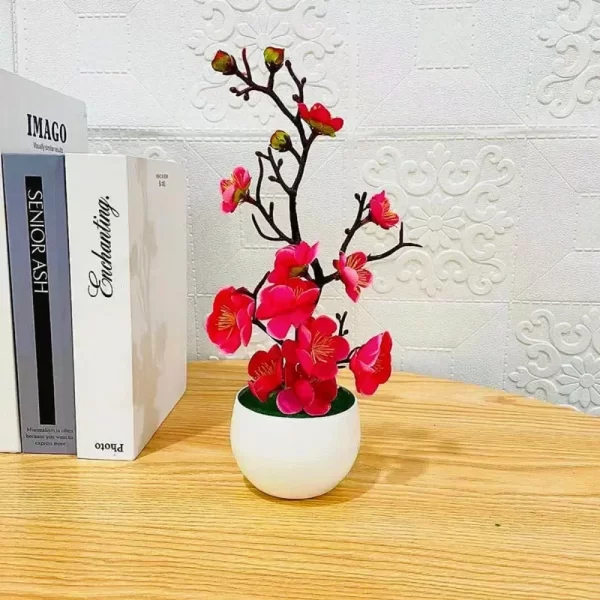 Artificial Plants Bonsai Fake Flowers Small Tree 1