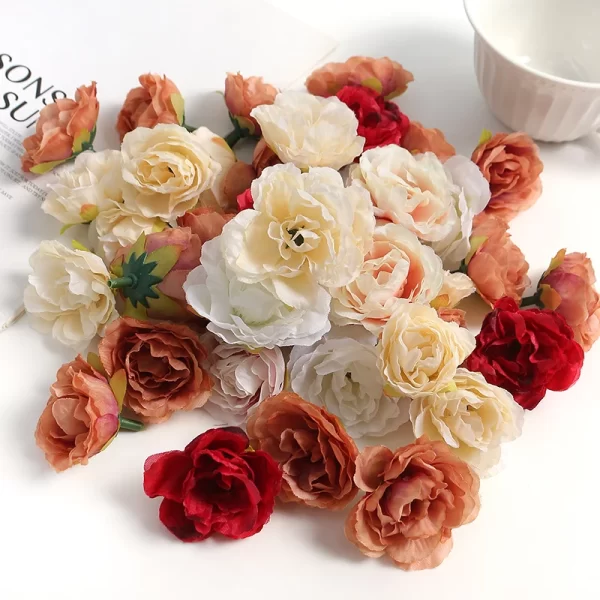 10Pcs Silk Rose Artificial Flowers for Wedding, Party & Home Decor 1