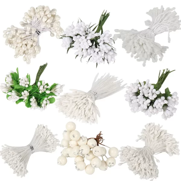 White Hybrid Floral Mix for Wreaths & Gift Wrapping 1